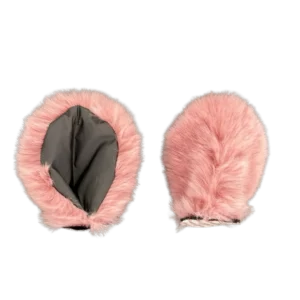 Krótkie uszy do kasku "oh my EARZ" - Różowo-odblaskowe